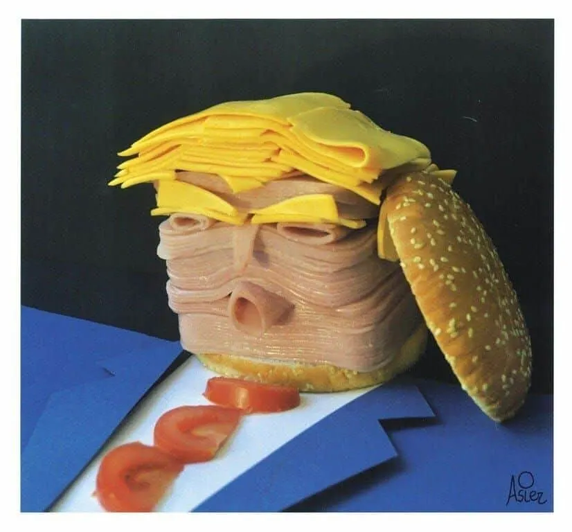 Donald Trump made out of food