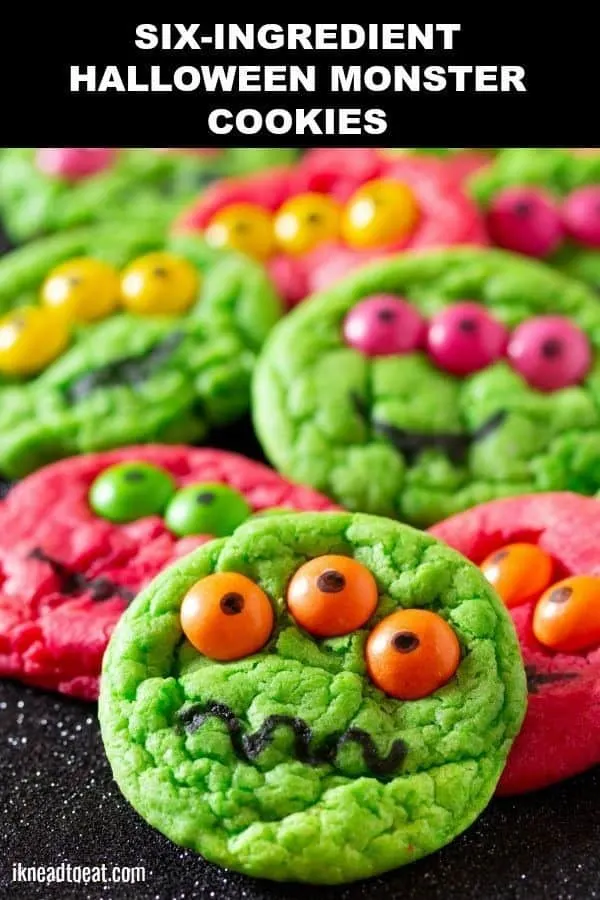 Six-ingredient Halloween Monster Cookies