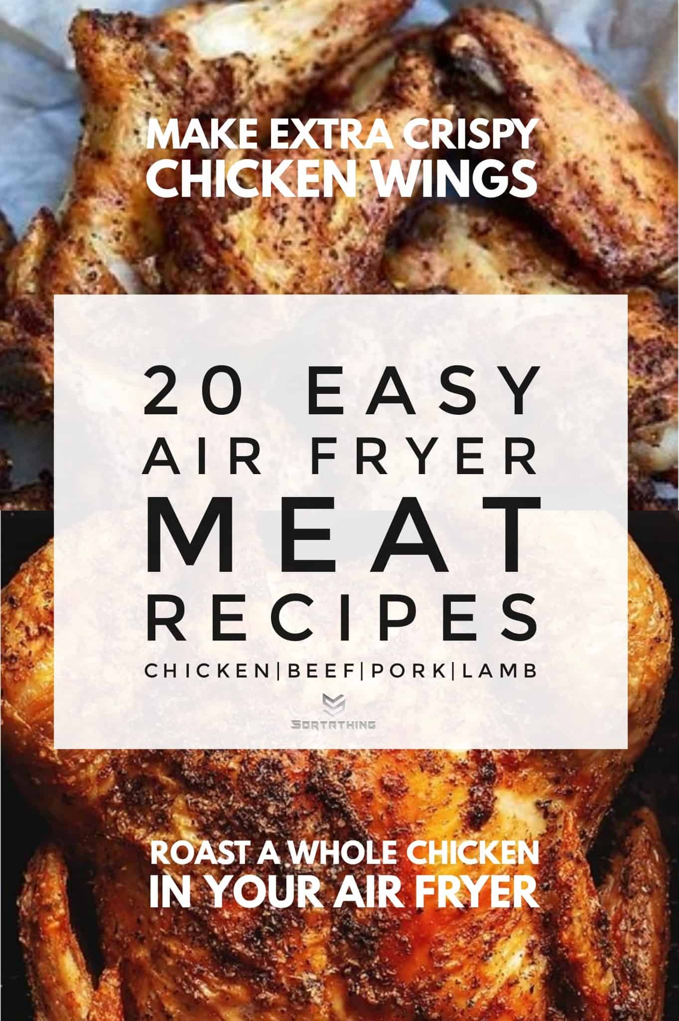 Air fryer crispy wings & whole chicken