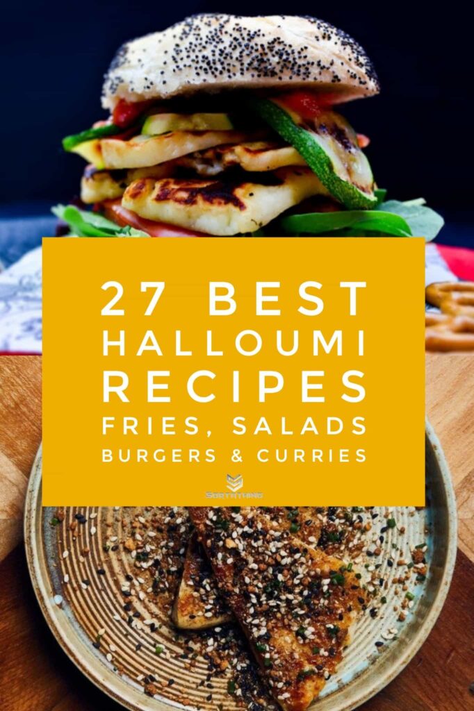 Grilled Halloumi & Red Pepper Burger & Seared Halloumi with Peanut Dukkah & Honey