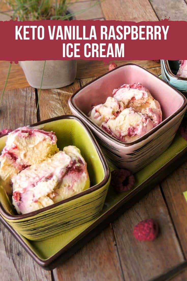Keto Vanilla Raspberry Ice Cream