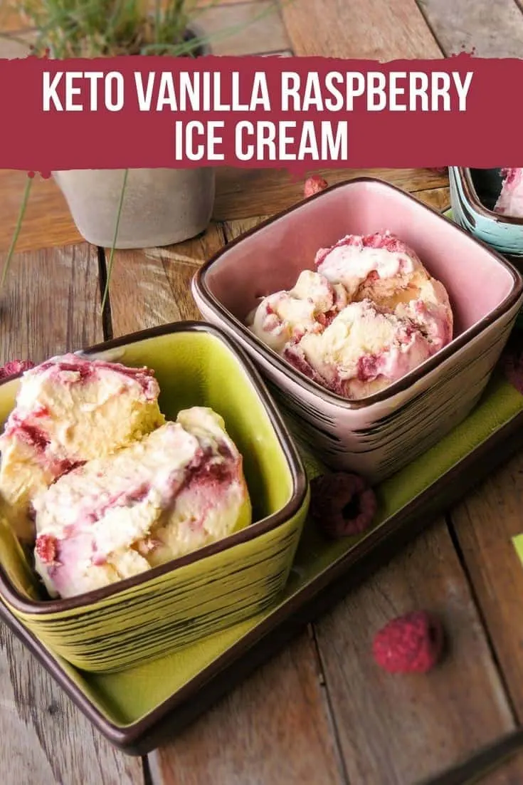 Keto Vanilla Raspberry Ice Cream