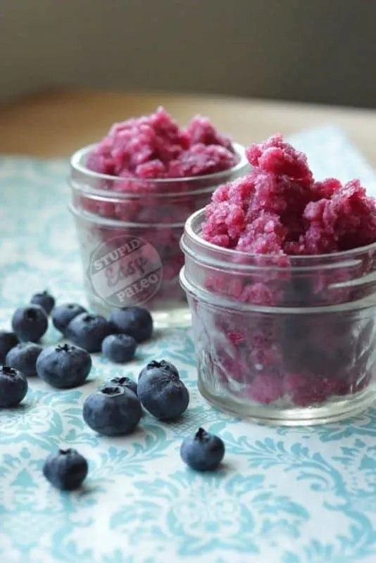 Blueberry Rhubarb Granita