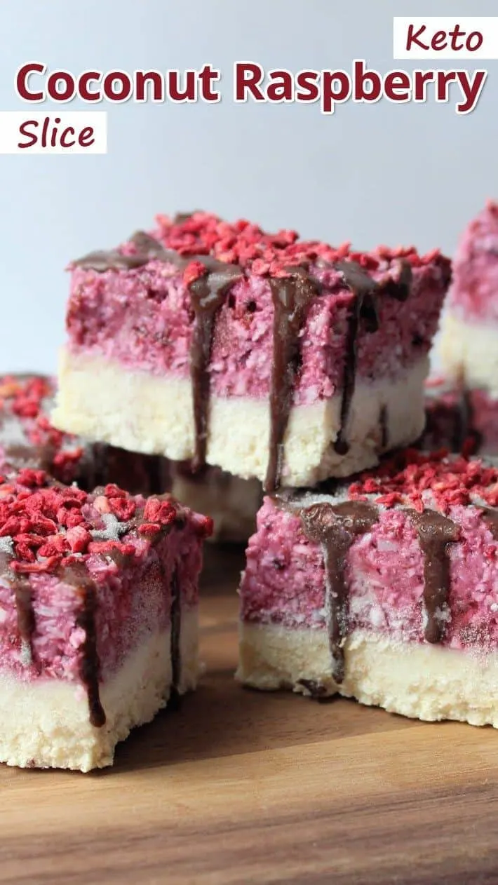 Keto Coconut Raspberry Slice