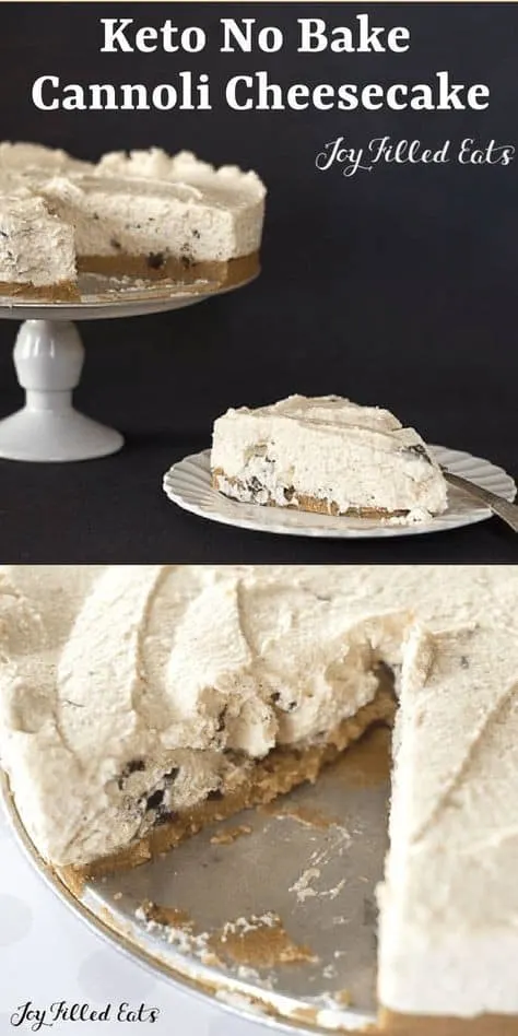 Keto No-Bake Cannoli Cheesecake