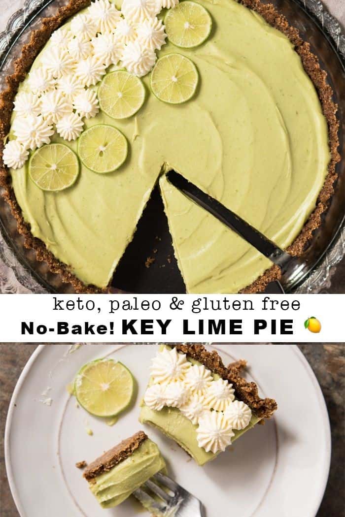 Keto, Paleo & Gluten Free Key Lime Pie