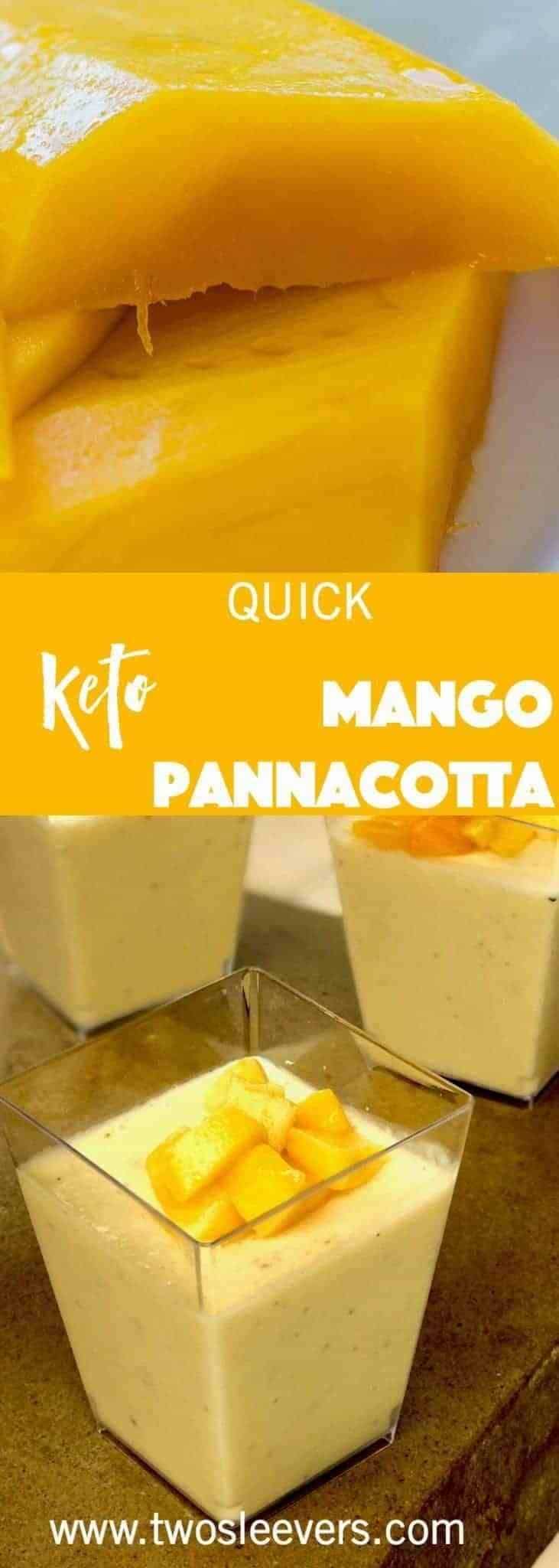 Quick Keto Mango Pannacotta