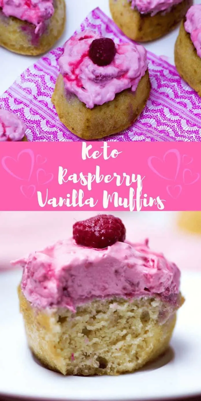 Keto Raspberry Vanilla Muffins