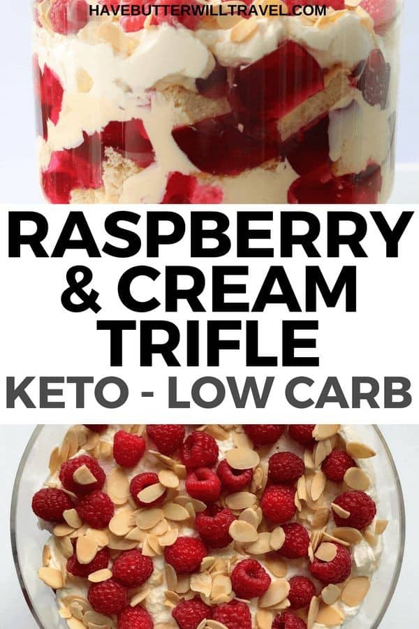 Keto Low Carb Raspberry & Cream Trifle