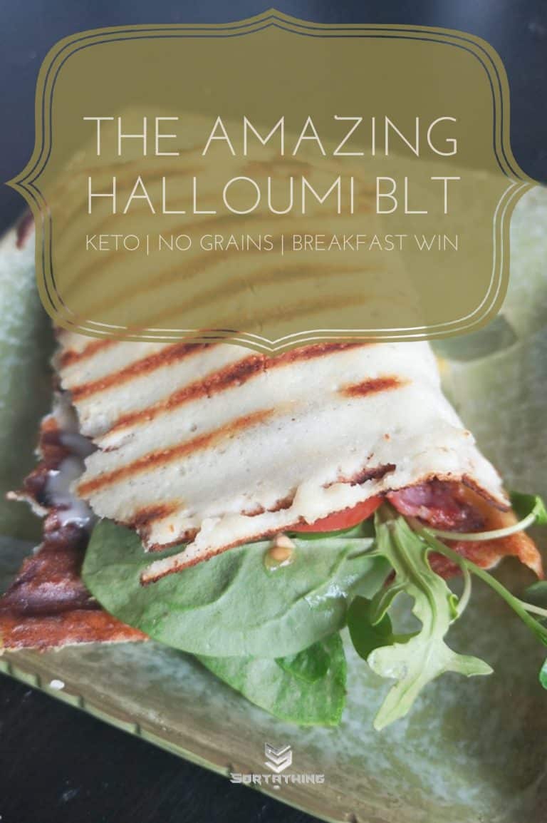 Low Carb Halloumi BLT Breakfast Sandwich Wrap