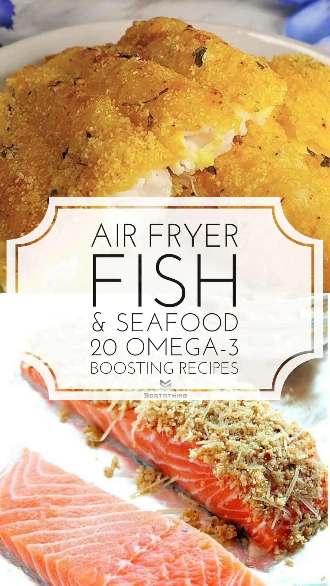 Air Fryer Southern Fried Catfish and Garlic & Parmesan Crusted Salmon