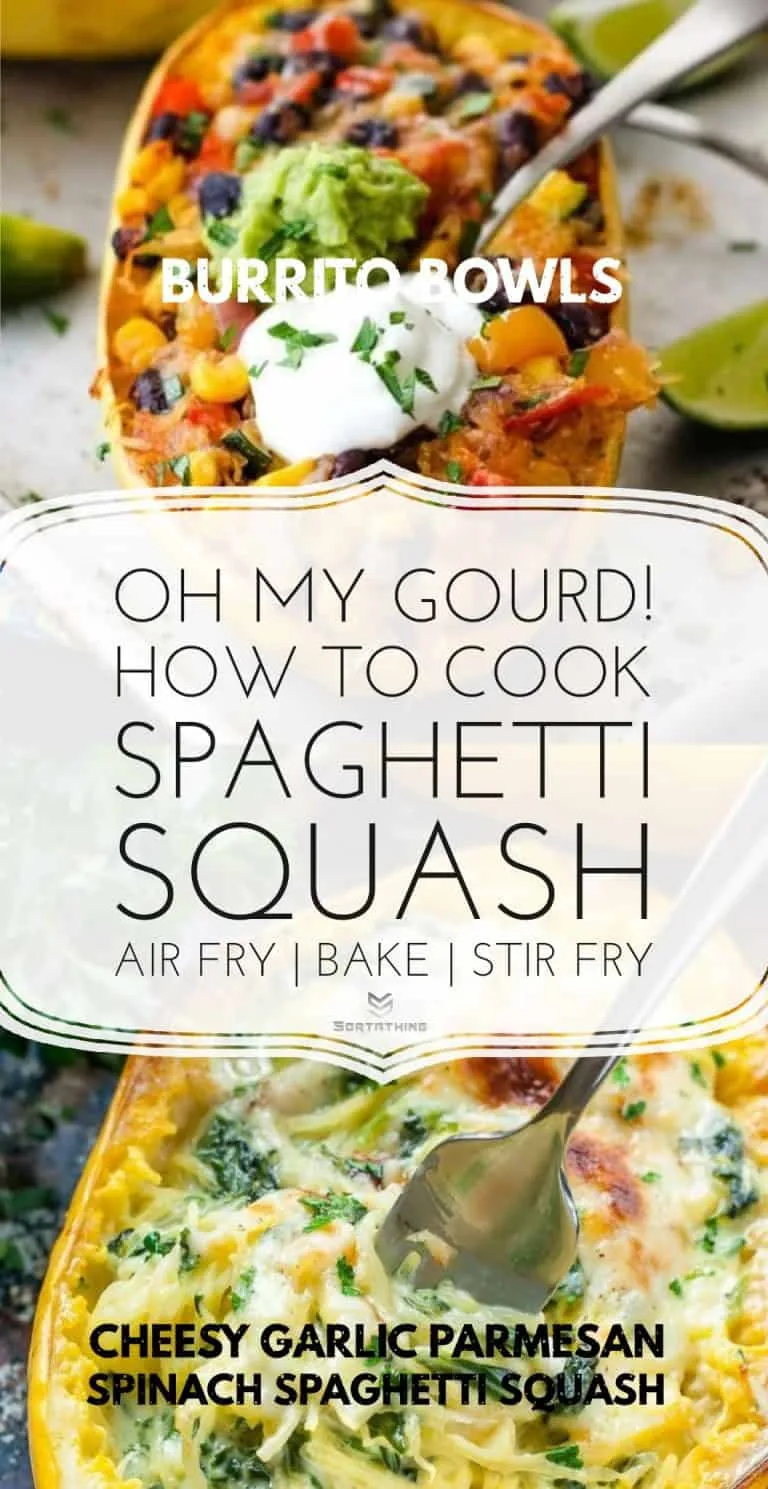 spaghetti squash burrito bowls