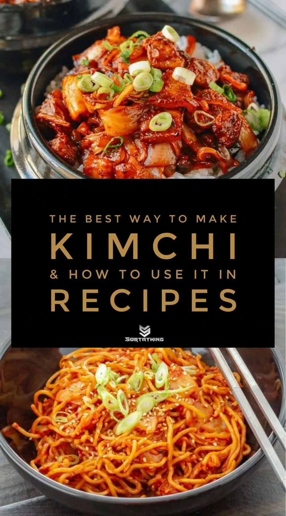 10-Minute Korean Crispy Pork Belly Kimchi Bowls and Kimchi Yakisoba
